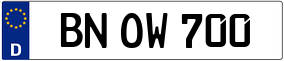 Trailer License Plate
